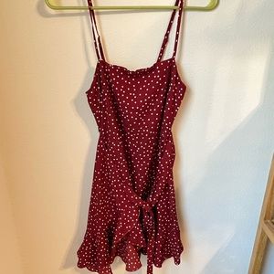 Princess Polly polka dot wrap dress. US 2